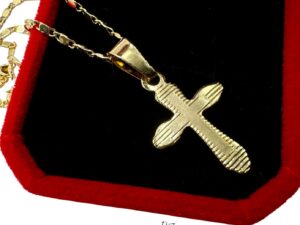 COPPER CHAIN WITH FLAT CROSS PENDANT (1751)