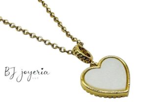 COPPER CHAIN WITH WHITE HEART PENDANT (1697)