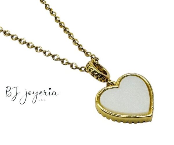 COPPER CHAIN WITH WHITE HEART PENDANT (1697)