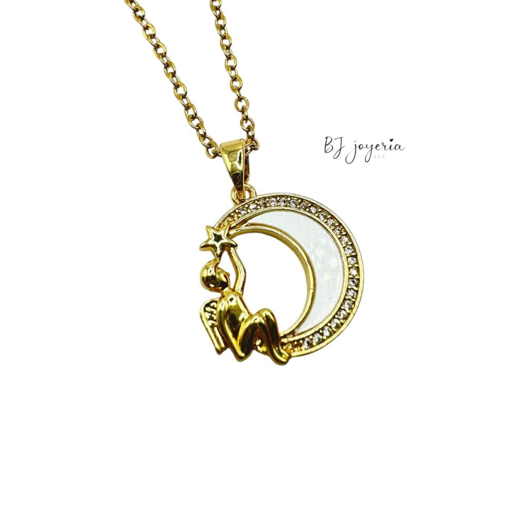COPPER CHAIN WITH MOON PENDANT (1718)