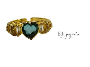 COPPER BLUE HEART RING (0879)