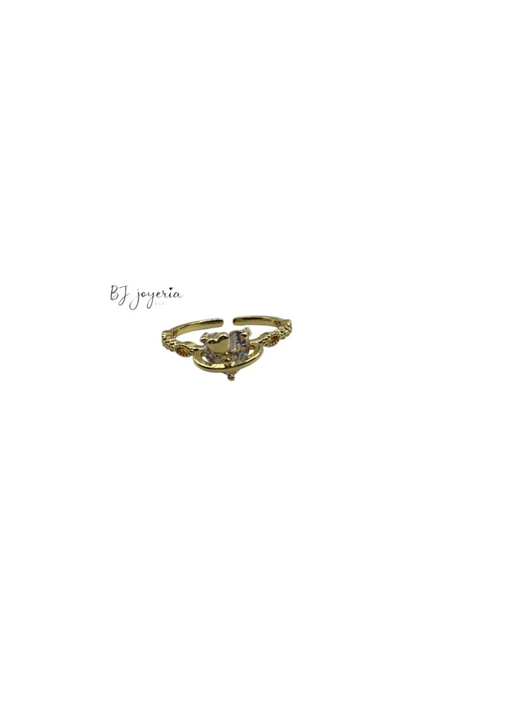 COPPER HALO HEART RING (0876)