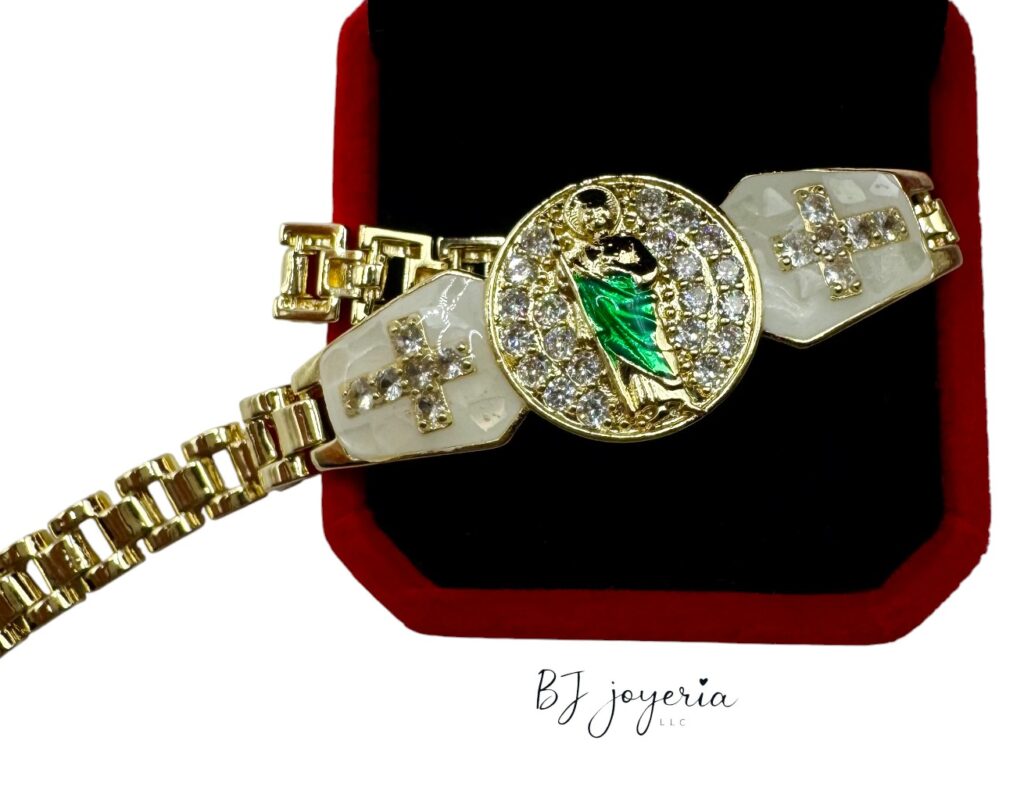 COPPER ROUND ST JUDE BRACELET (1038)