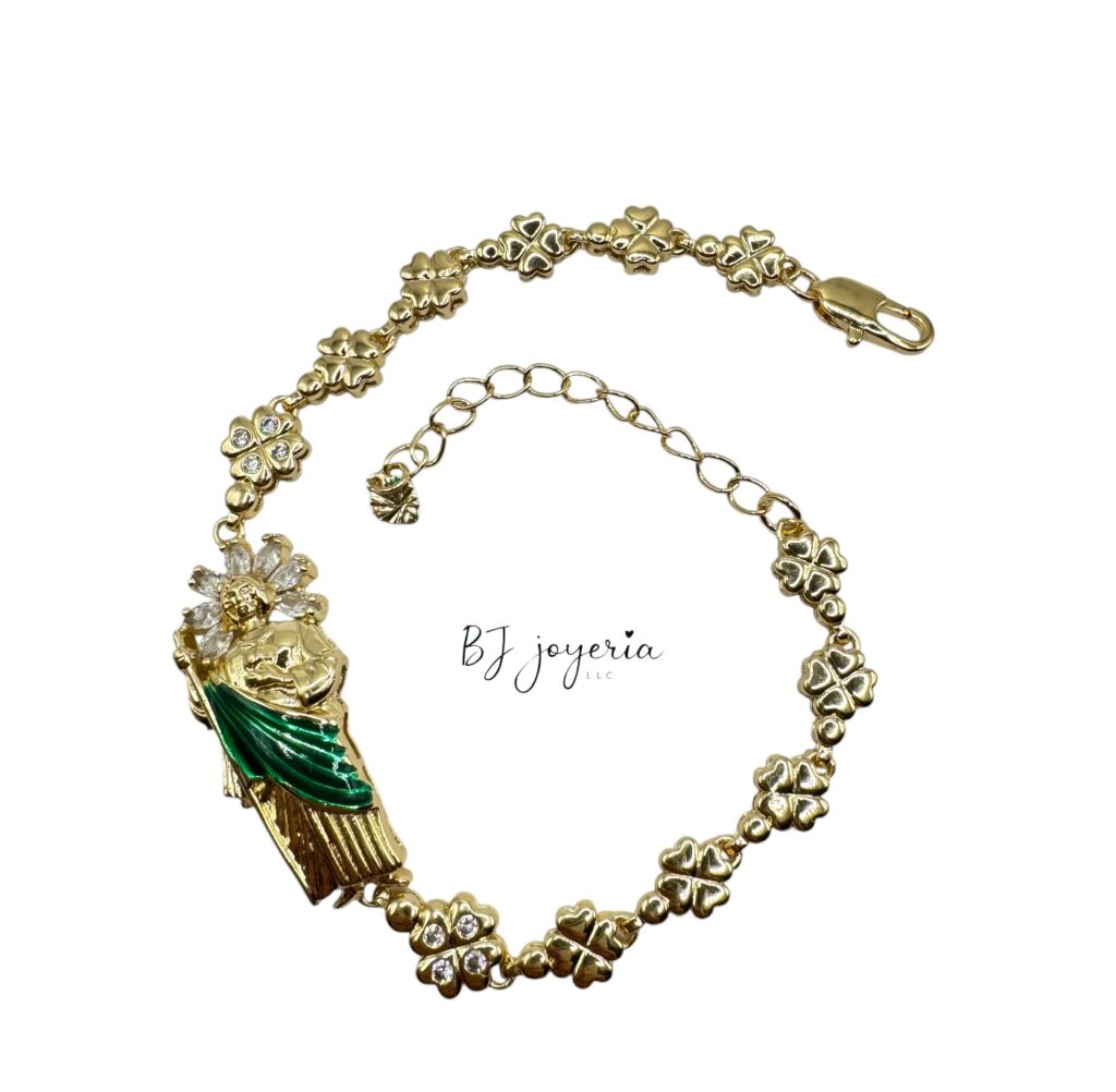 COPPER ST JUDE CLOVER BRACELET (0717)
