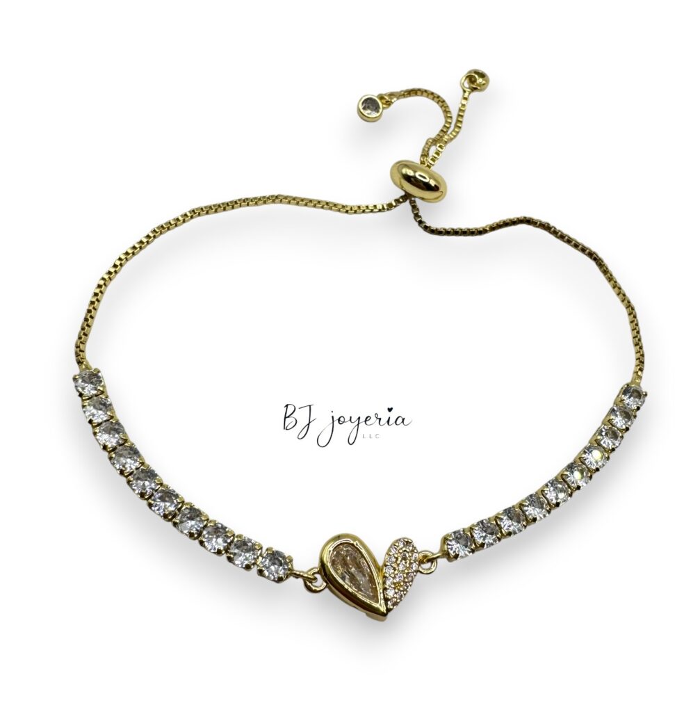 COPPER ADJUSTABLE HEART BRACELET (1765)