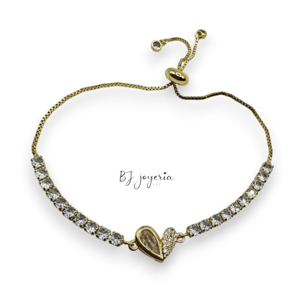 COPPER ADJUSTABLE HEART BRACELET (1765)