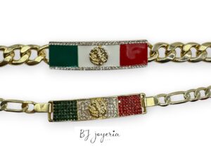 COPPER MEXICAN FLAG BRACELET (1719)