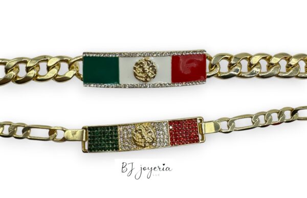COPPER MEXICAN FLAG BRACELET (1719)
