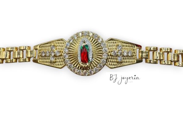 COPPER VIRGIN MARY ROUND BRACELET (1022)