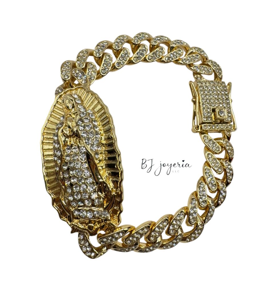 COPPER VIRIGN MARY SPARKLY BRACELET (1043)