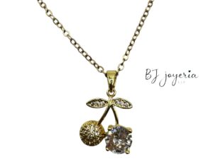 COPPER CHAIN WITH WHITE CHERRY PENDANT (1707)