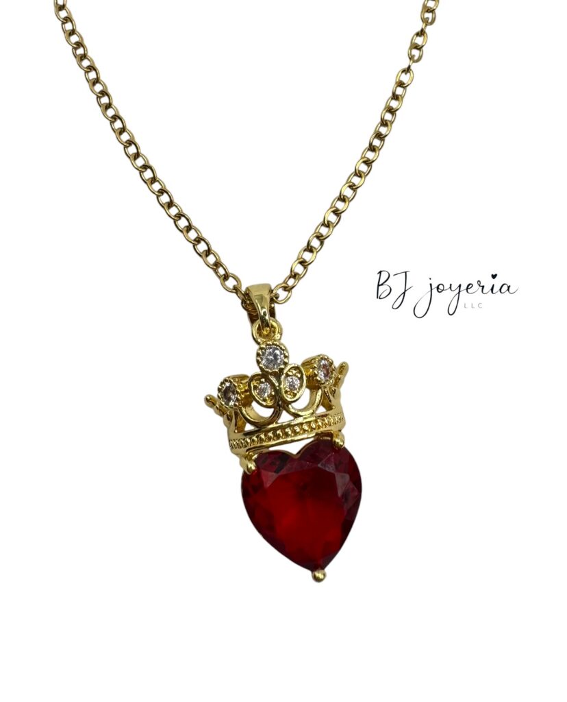 COPPER CHAIN WITH QUEEN'S HEART PENDANT (1694)