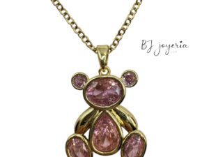 COPPER CHAIN WITH PINK BEAR PENDANT (1746)