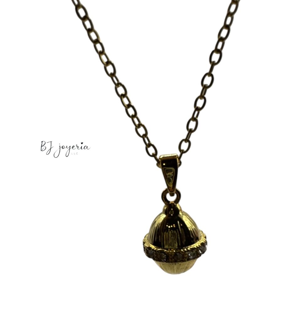 COPPER CHAIN WITH GOLDEN EGG PENDANT (1696)