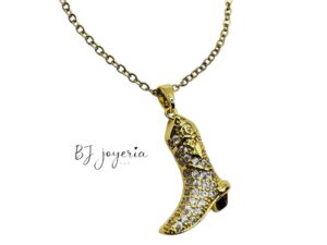 COPPER CHAIN WITH SPARKLY BOOT PENDANT (1753)