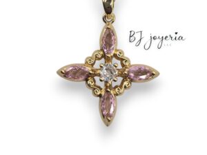 COPPER CHAIN WITH PINK WITCH KNOT PENDANT (1691)