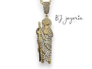 COPPER ST JUDE CLEAR PENDANT AND CHAIN (0046)