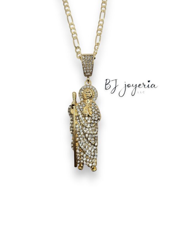 COPPER ST JUDE CLEAR PENDANT AND CHAIN (0046)