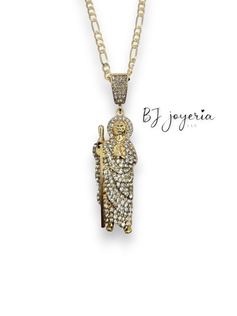 COPPER ST JUDE CLEAR PENDANT AND CHAIN (0046)