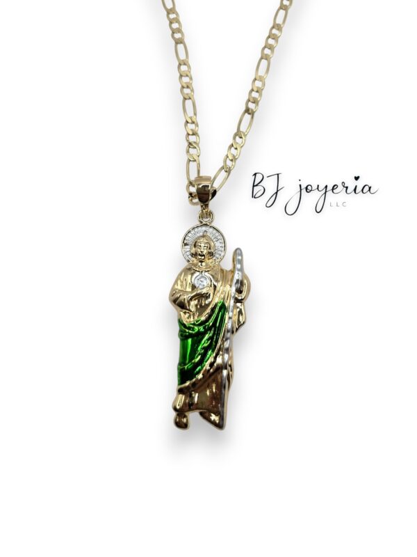 COPPER ST JUDE BIG PENDANT WITH CHAIN (0533)