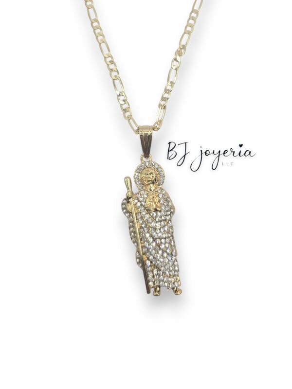 COPPER ST JUDE PENDANT AND CHAIN (0587)