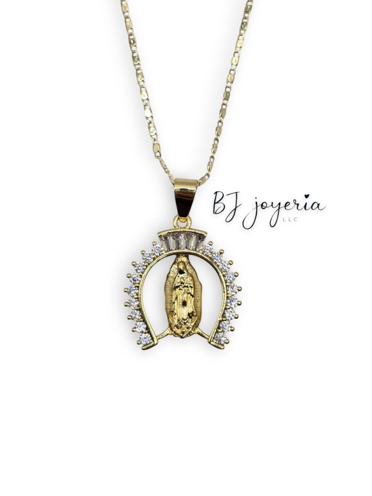 COPPER VIRGIN HORSESHOE PENDANT AND CHAIN (0064)