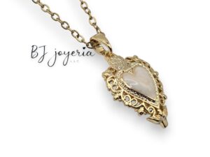 COPPER CHAIN AND PENDANT HEART (0273)