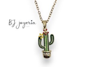 COPPER CACTUS PENDANT AND CHAIN (0249)