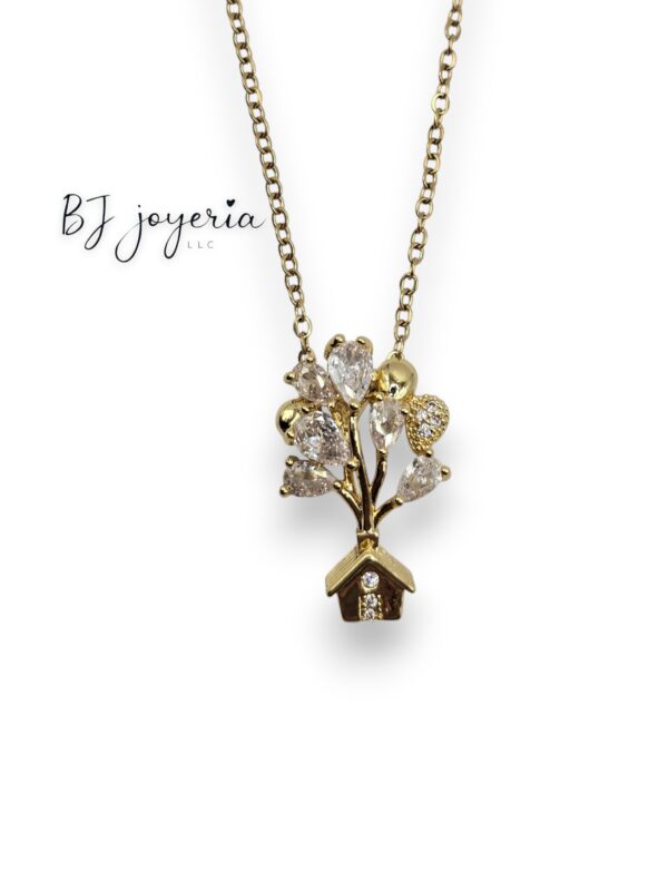 COPPER HOUSE PENDANT AND CHAIN (0111)