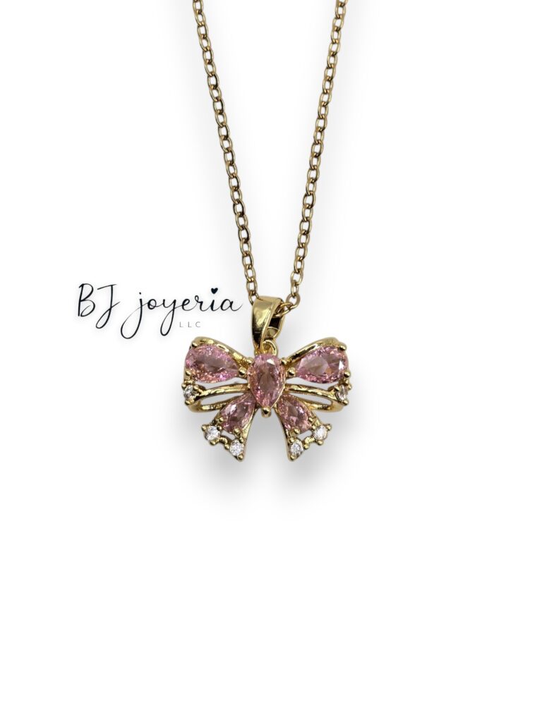 COPPER BOW PENDANT AND CHAIN (0019)