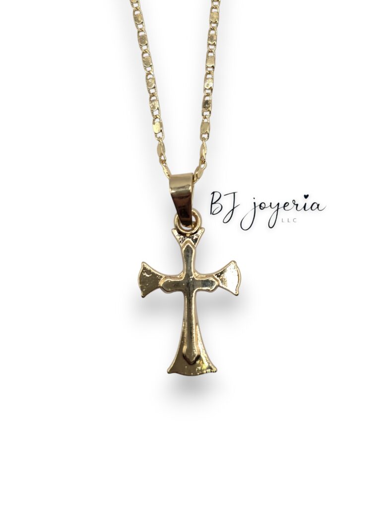 COPPER CROSS PENDANT AND CHAIN (0007)