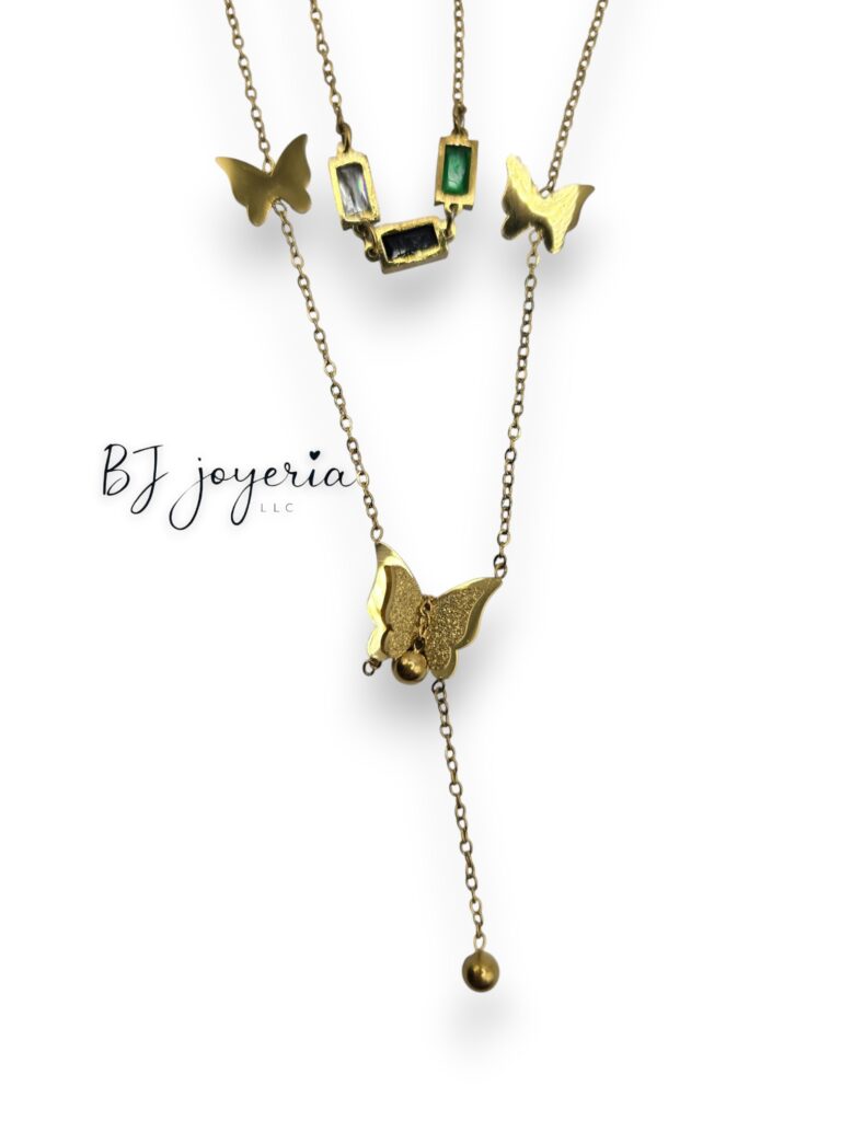 STAIN STEEL CASCADE BUTTERFLY CHAIN (0590)