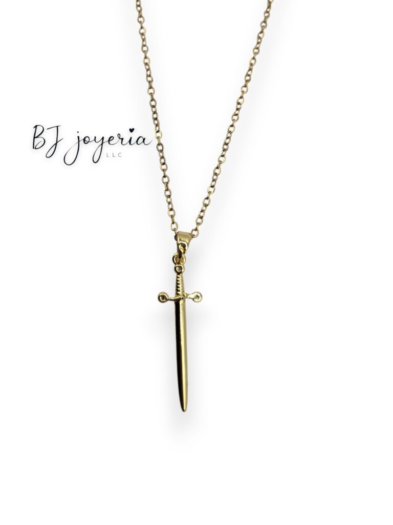 COPPER SWORD PENDANT AND CHAIN (0529)