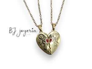 COPPER CHAIN AND BROKEN HEART PENDANT (0610)