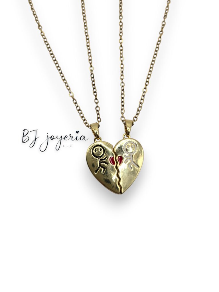 COPPER CHAIN AND BROKEN HEART PENDANT (0610)