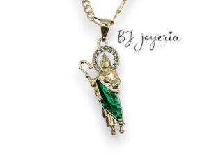 COPPER ST JUDE CHAIN AND PENDANT (1076)