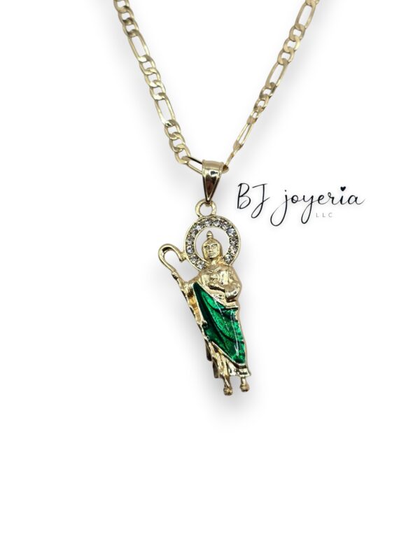 COPPER ST JUDE CHAIN AND PENDANT (1076)