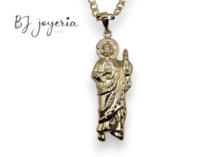 COPPER ST JUDE BIG PENDANT WITH CHAIN (1153)