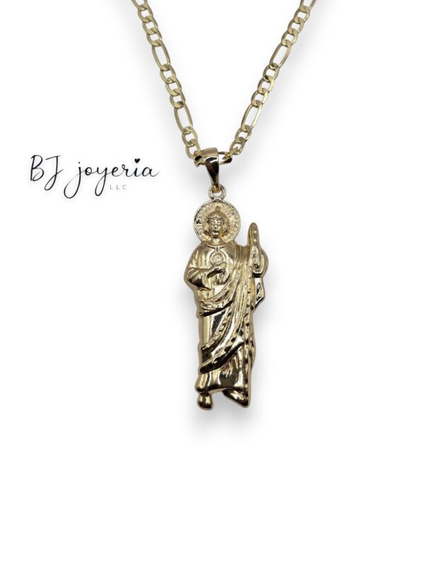 COPPER ST JUDE BIG PENDANT WITH CHAIN (1153)