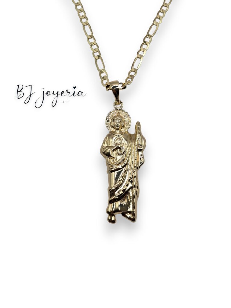COPPER ST JUDE BIG PENDANT WITH CHAIN (1153)
