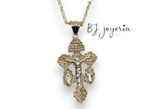 COPPER CHAIN AND CROSS WITH CRIST (0114)