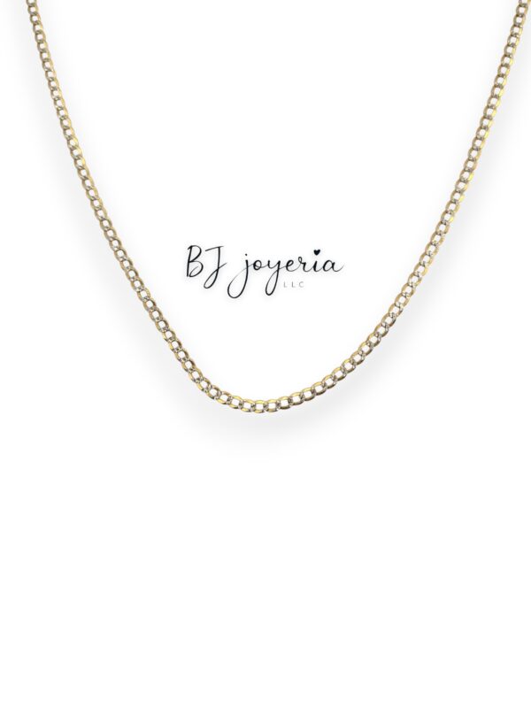 CUBAN SOLID DOUBLE SIDE CHAIN 18 INCH 14K (0090)