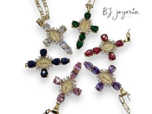 COPPER VIRGIN WITH CROSS PENDANT WITH CHAIN (0988)