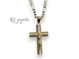 COPPER CROSS AND CRIST WITH CHAIN (0932)