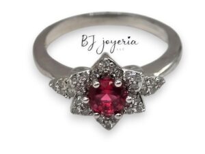 RED FLOWER RING #6 (0672)