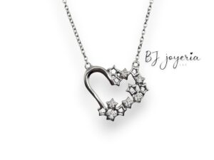 CHAIN WITH HEART STARS PENDANT  (1182)