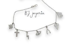 BRACELET WITH 7 CHARMS 8 INCH (1299)