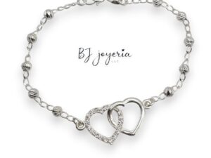 HEART WITH BALL BRACELET 7.5 INCH (0112)