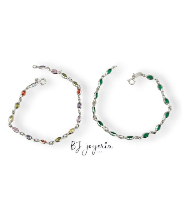 FANCY BRACELET 7 1\2 INCH SILVER\925 (0253)