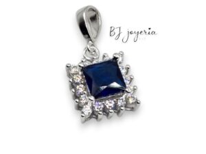 BLUE SQUARE PENDANT (SILVER\925) (0647)